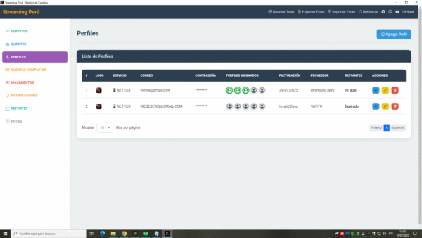 STREAMING PERU - GESTION DE CUENTRAS 2025 - Imagen 2